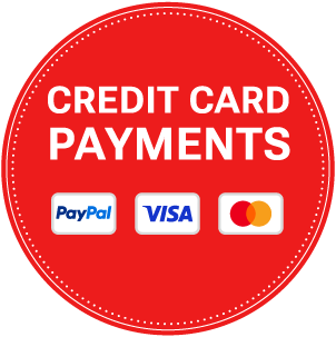Credit card payments: PayPal, Visa and Mastercard